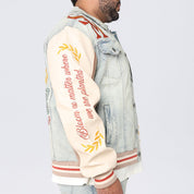 Big and Tall - Country Club Varsity Jean Jacket