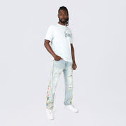 Straight Tapestry Embroidered Jeans