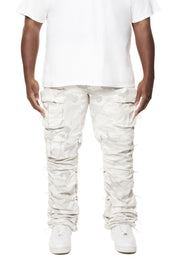 Big and Tall - Utility Bungee Twill Pants - White Camo