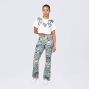 Cropped Western Tapestry T-Shirt