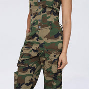 Tube Top Utility Windbreaker Jumpsuit