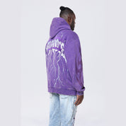 Smoke Rise Big and Tall Big and Tall - Dropped Shoulder 2-Fer Dystopian Hoodie - Prism Violet