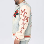 Big and Tall - Country Club Varsity Jean Jacket