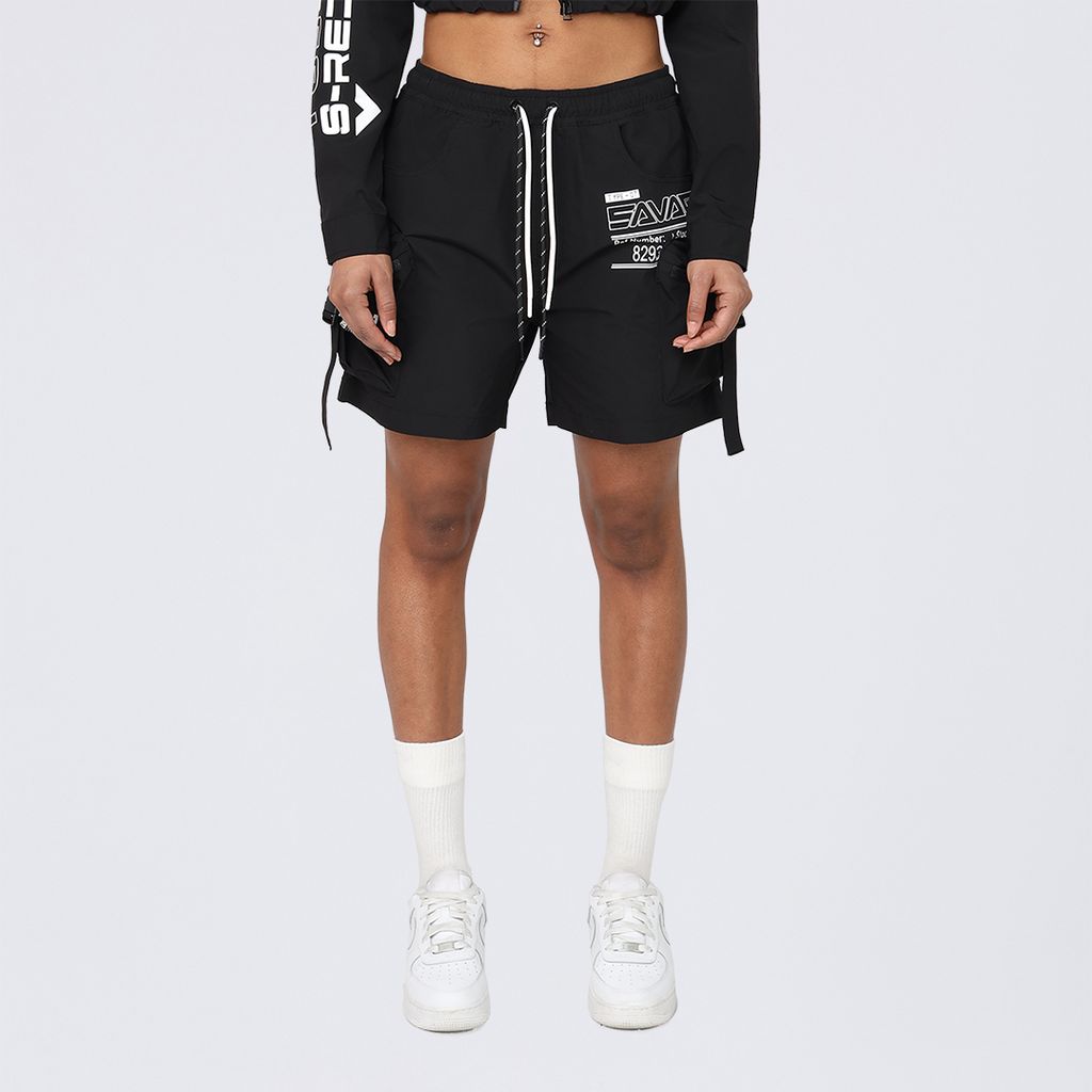 Slouched Utility Windbreaker Shorts