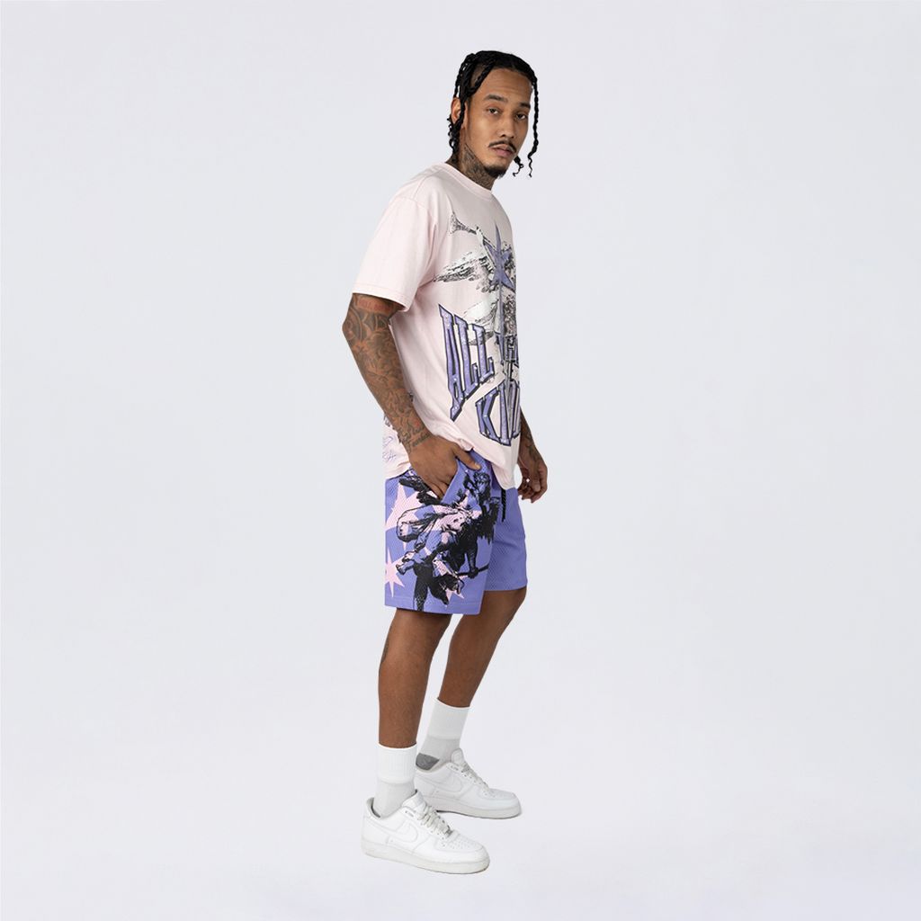 Oversized Maximalist Graphic SS Shirt - Parfait Pink