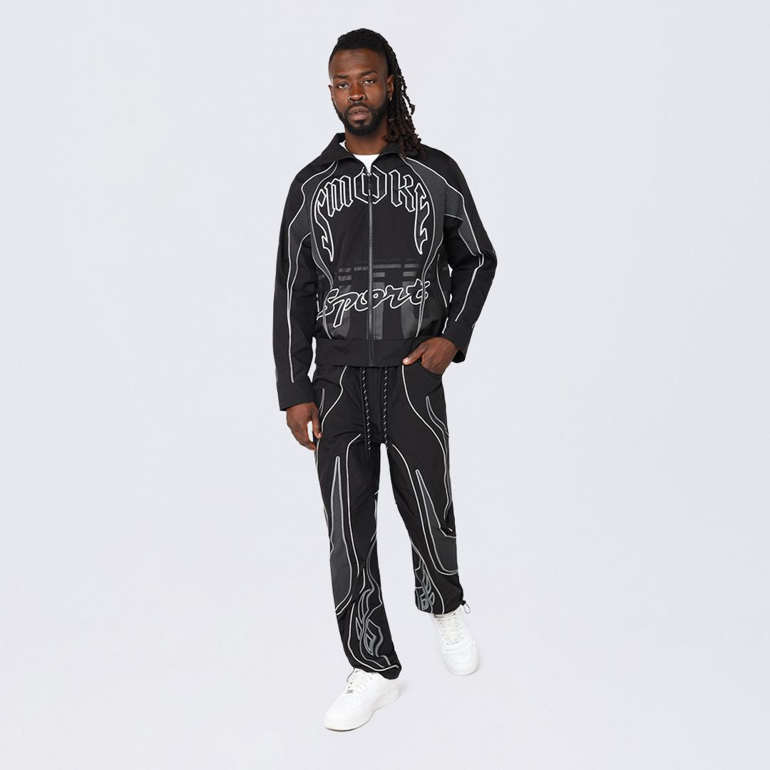 Straight Maximalist Windbreaker Pants