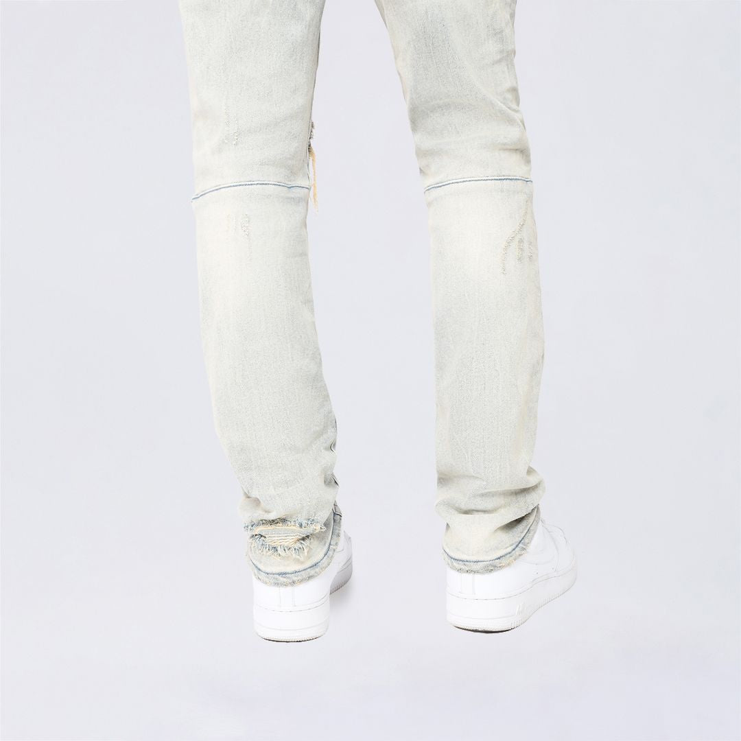 Slim Vintage Washed Jeans - Henry Blue