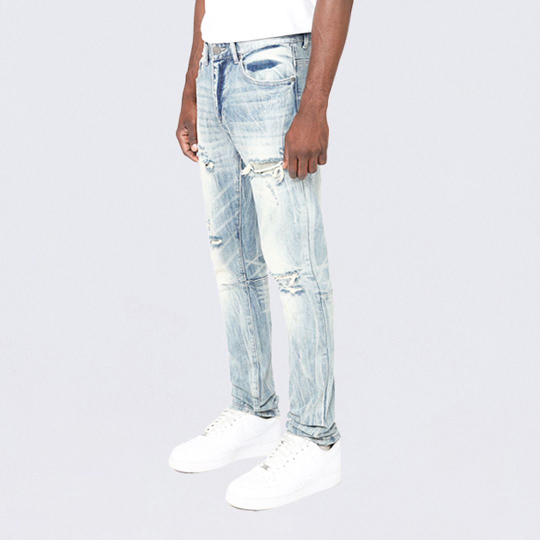 Slim Tapered Vintage Washed Jeans