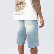 Skater Tapestry Jean Shorts