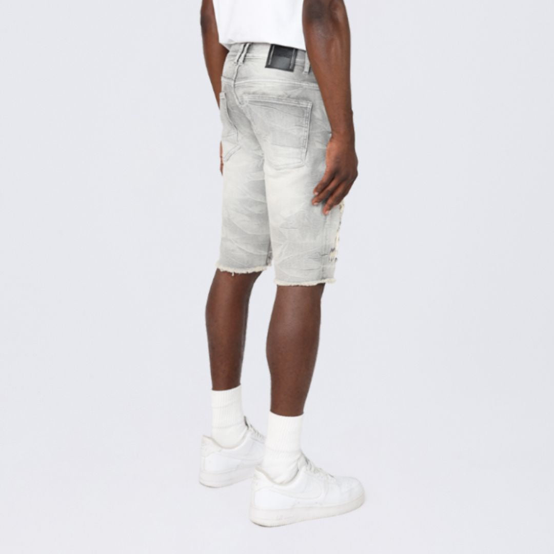 12" Slim Essential Jean Shorts - Radiant Grey