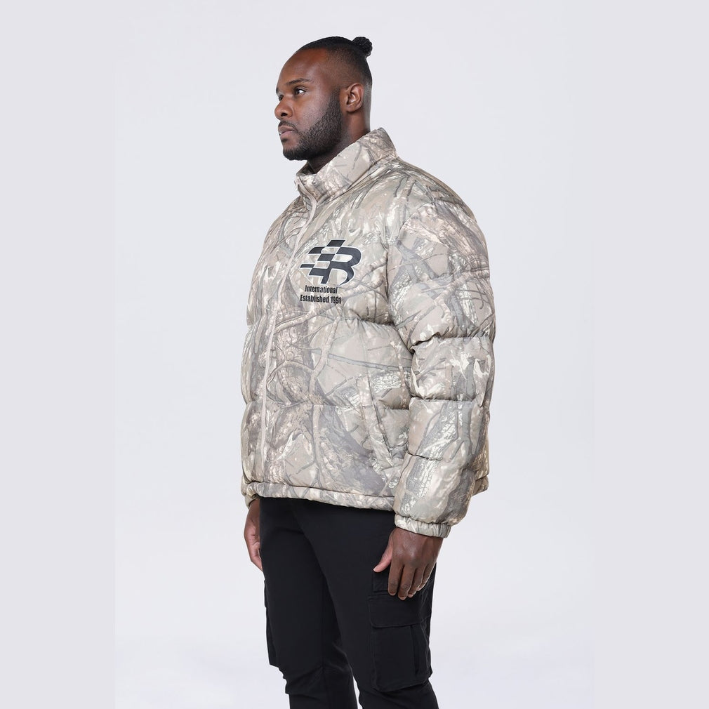 Smoke Rise Big and Tall Big and Tall - Printed Puffer Jacket - Khaki Hunting Camo