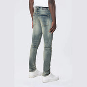 Smoke Rise Slim Tapered Vintage Washed Jeans - Faro Blue