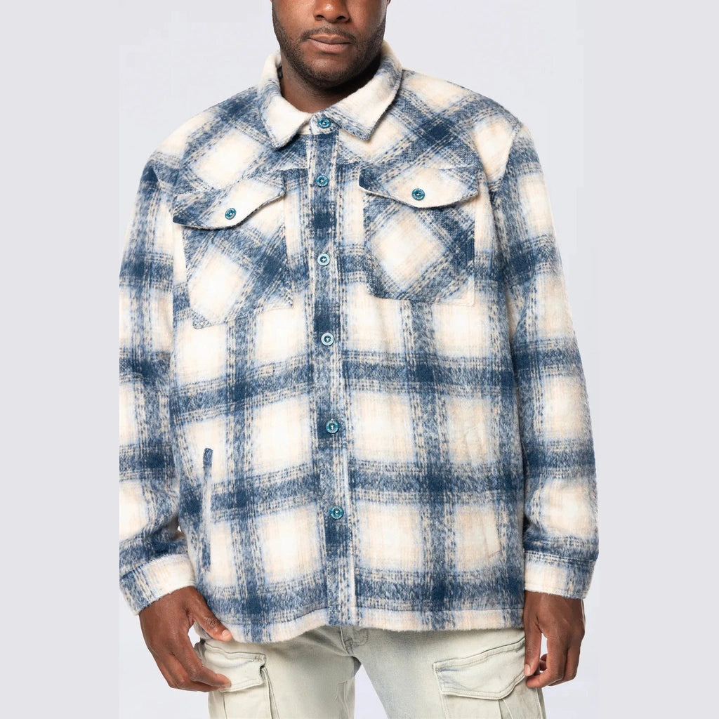 Smoke Rise Big and Tall Big and Tall - Flannel Lined Overshirt - Oceana