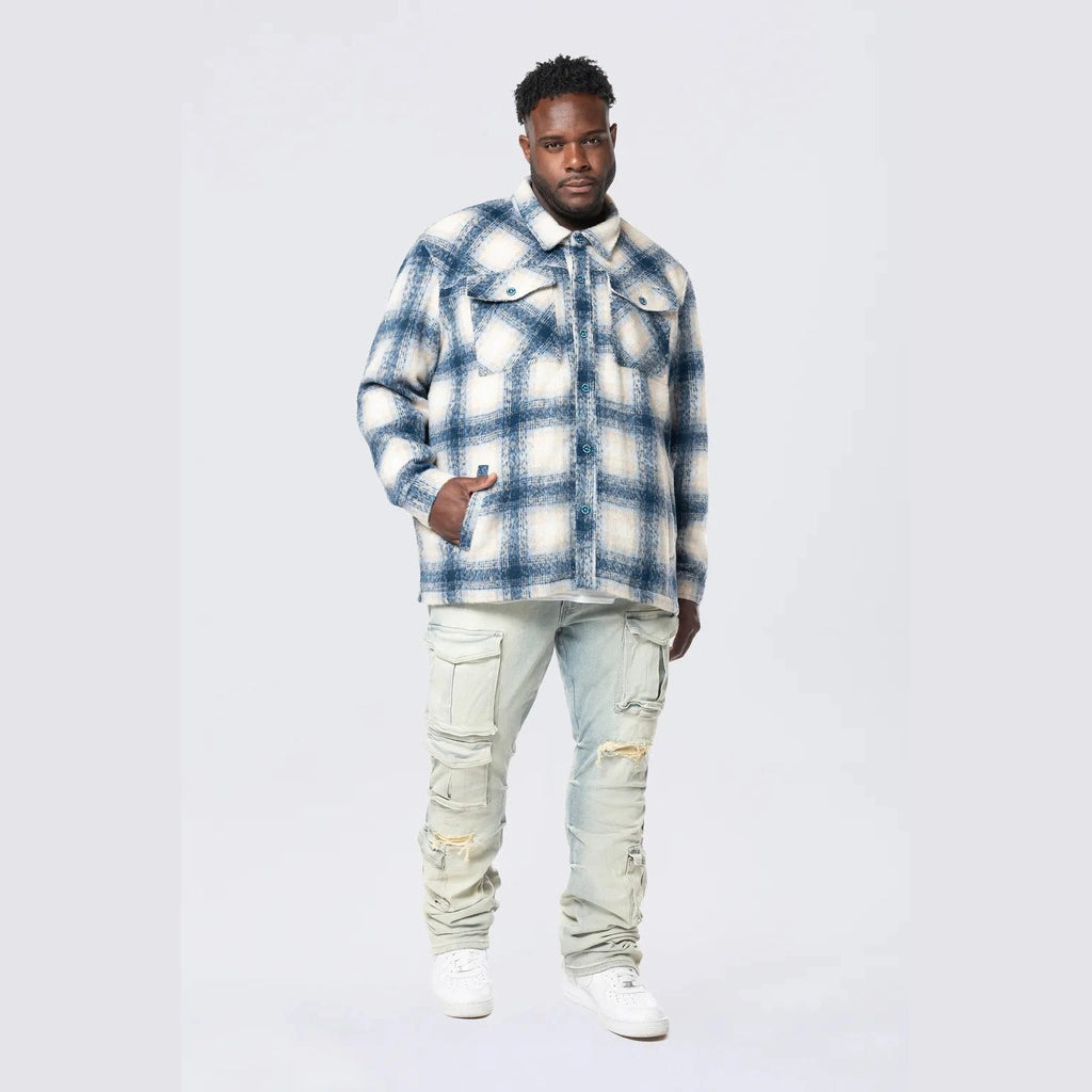 Smoke Rise Big and Tall Big and Tall - Flannel Lined Overshirt - Oceana