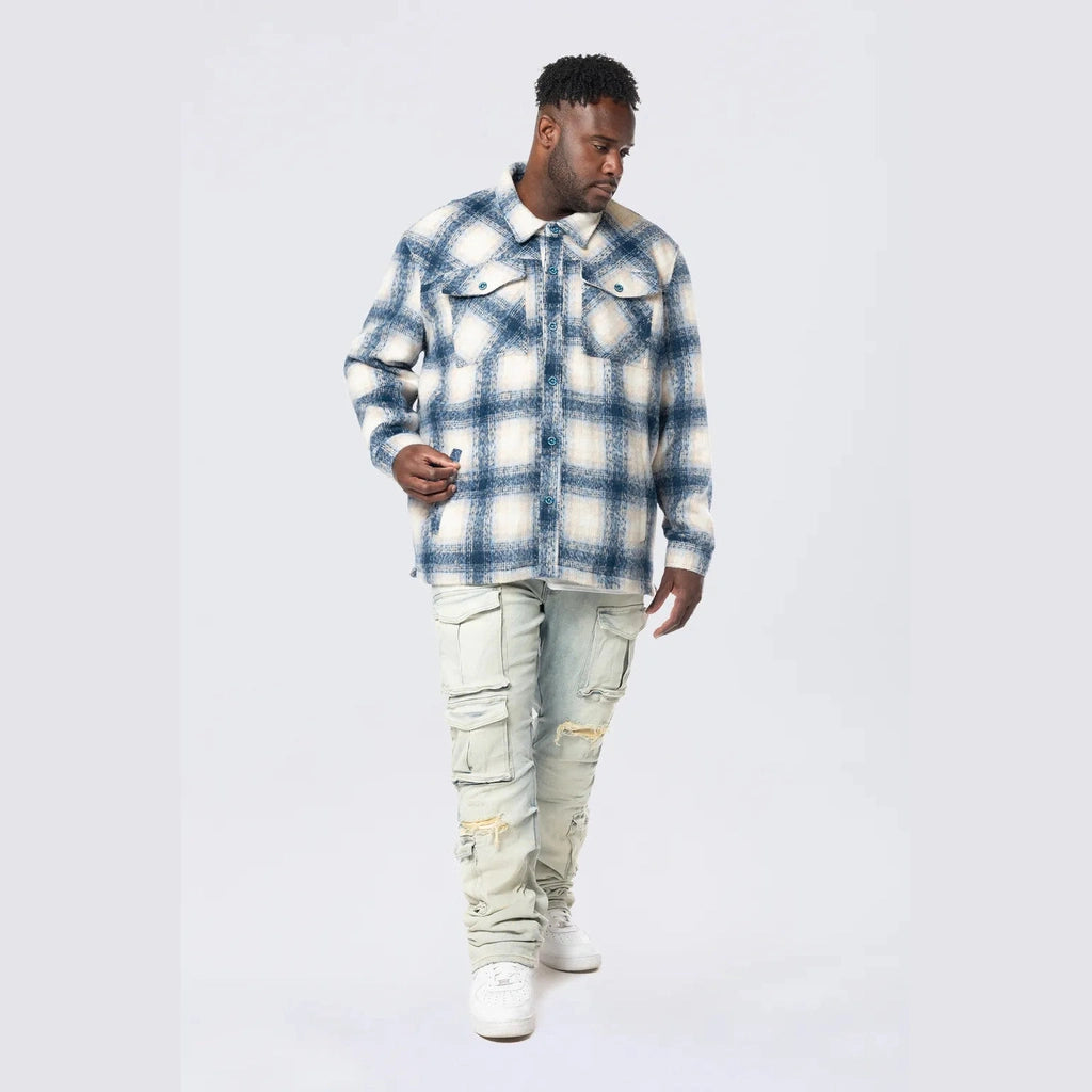 Smoke Rise Big and Tall Big and Tall - Flannel Lined Overshirt - Oceana