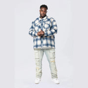 Smoke Rise Big and Tall Big and Tall - Flannel Lined Overshirt - Oceana