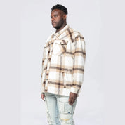 Smoke Rise Big and Tall Big and Tall - Flannel Lined Overshirt - Cassava