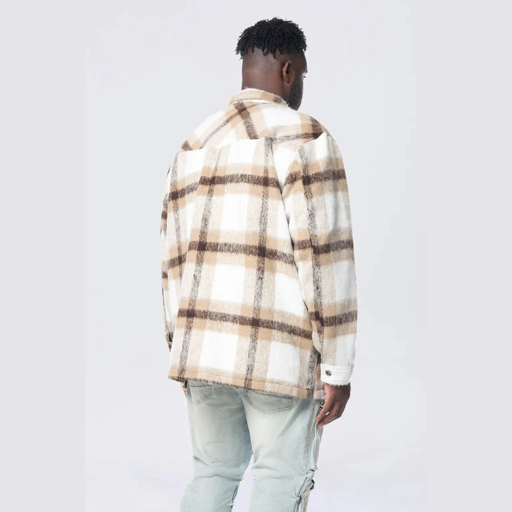 Smoke Rise Big and Tall Big and Tall - Flannel Lined Overshirt - Cassava