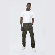 Smoke Rise Slim Utility Metallic Print Twill Pants - Hawthorne