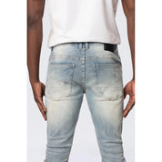 Smoke Rise Slim Tapered Vintage Washed Jeans - Bergen Blue