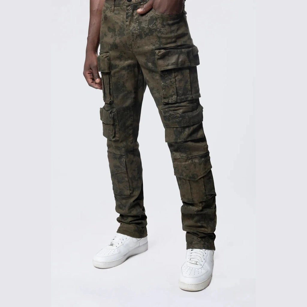 Smoke Rise Slim Utility Metallic Print Twill Pants - Hawthorne