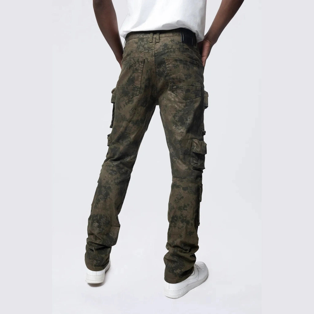 Smoke Rise Slim Utility Metallic Print Twill Pants - Hawthorne