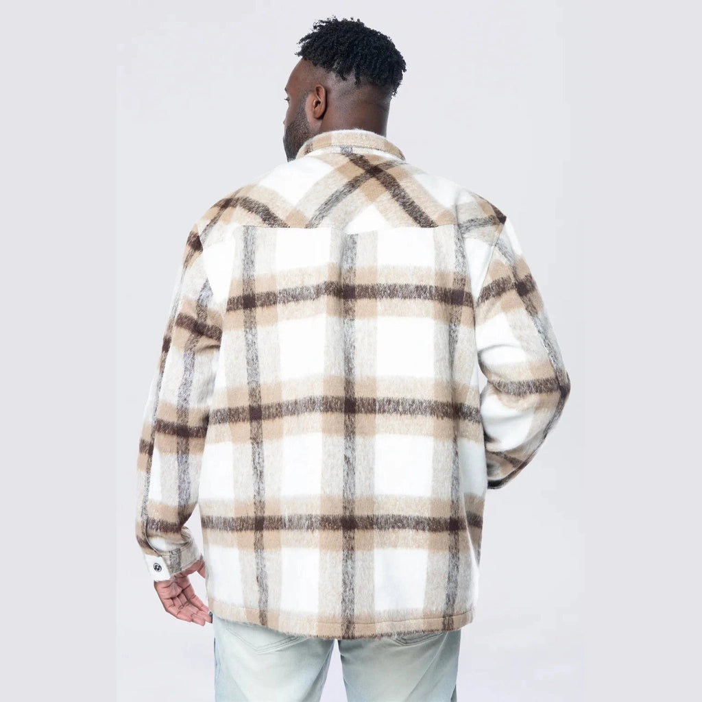 Smoke Rise Big and Tall Big and Tall - Flannel Lined Overshirt - Cassava