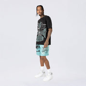 Oversized Maximalist Graphic SS Shirt - Black