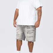 Big and Tall - Heavy Rip & Repair Jean Shorts