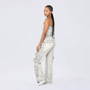 Tube Top Utility Denim Jumpsuit