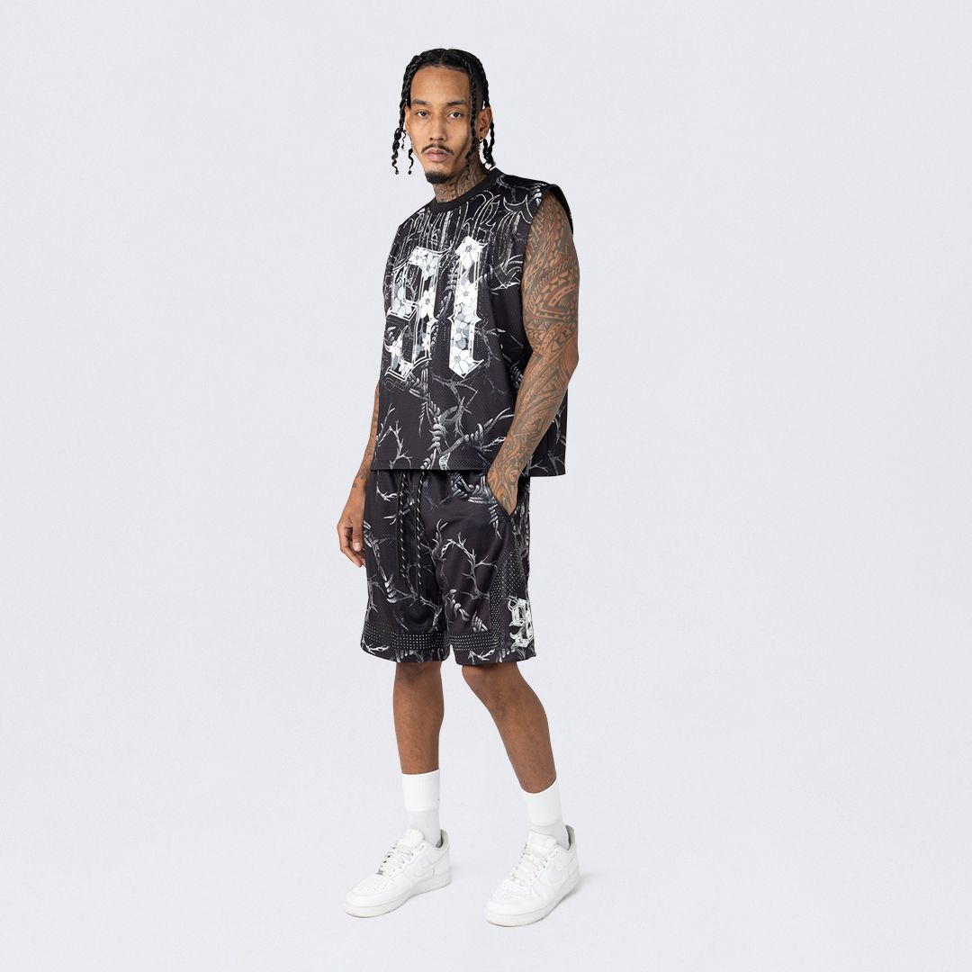 Lounge Dystopia Printed Mesh Shorts
