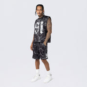 Lounge Dystopia Printed Mesh Shorts