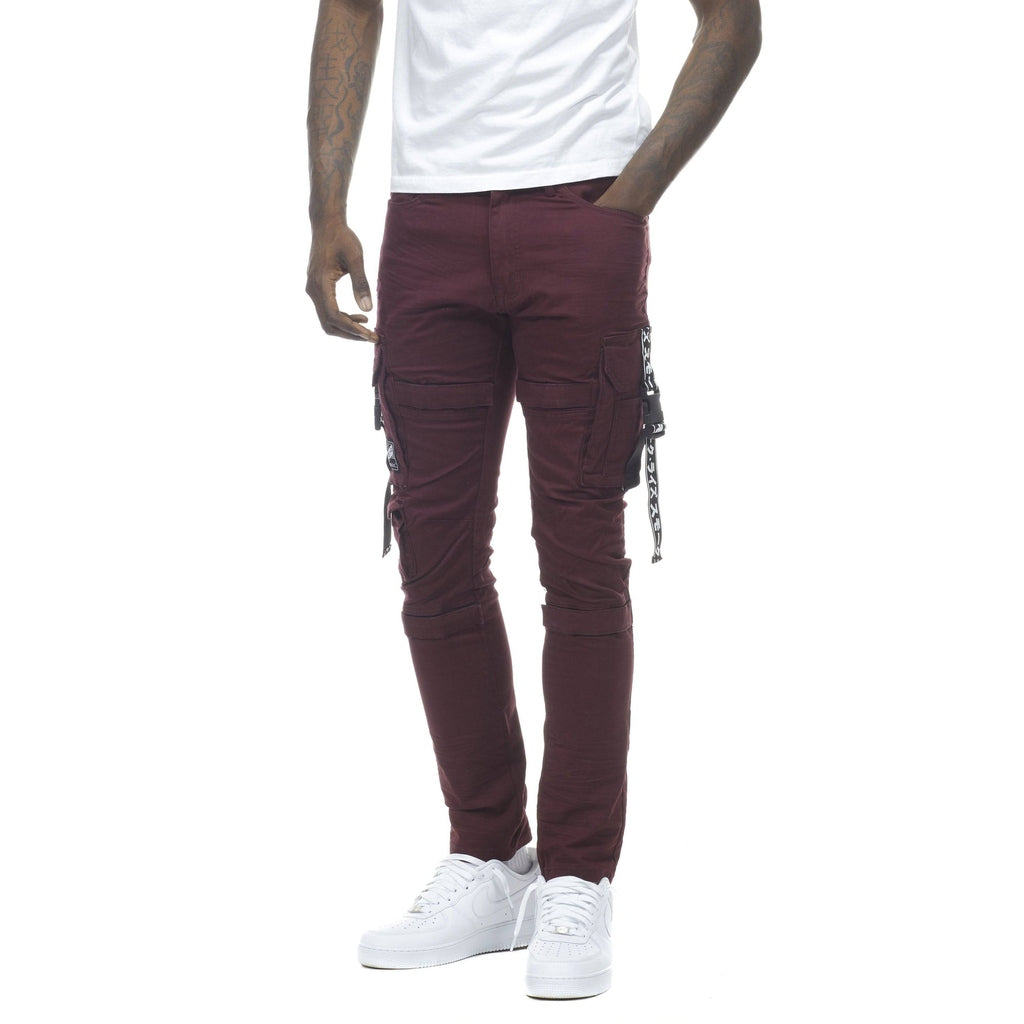 Smoke Rise Cargo Utility Pants - Burgundy