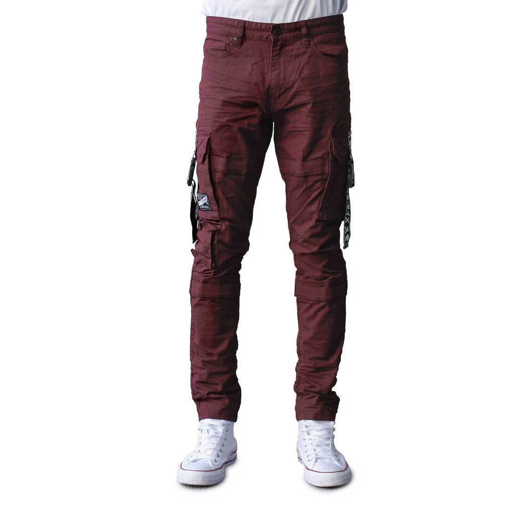 Smoke Rise Cargo Utility Pants - Burgundy