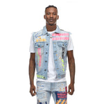 Utility Fashion Denim Vest - Montauk Blue - Smoke Rise