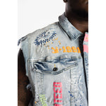 Utility Fashion Denim Vest - Montauk Blue - Smoke Rise