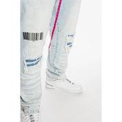 Smoke Rise Utility Fashion Jeans - Plaster Blue