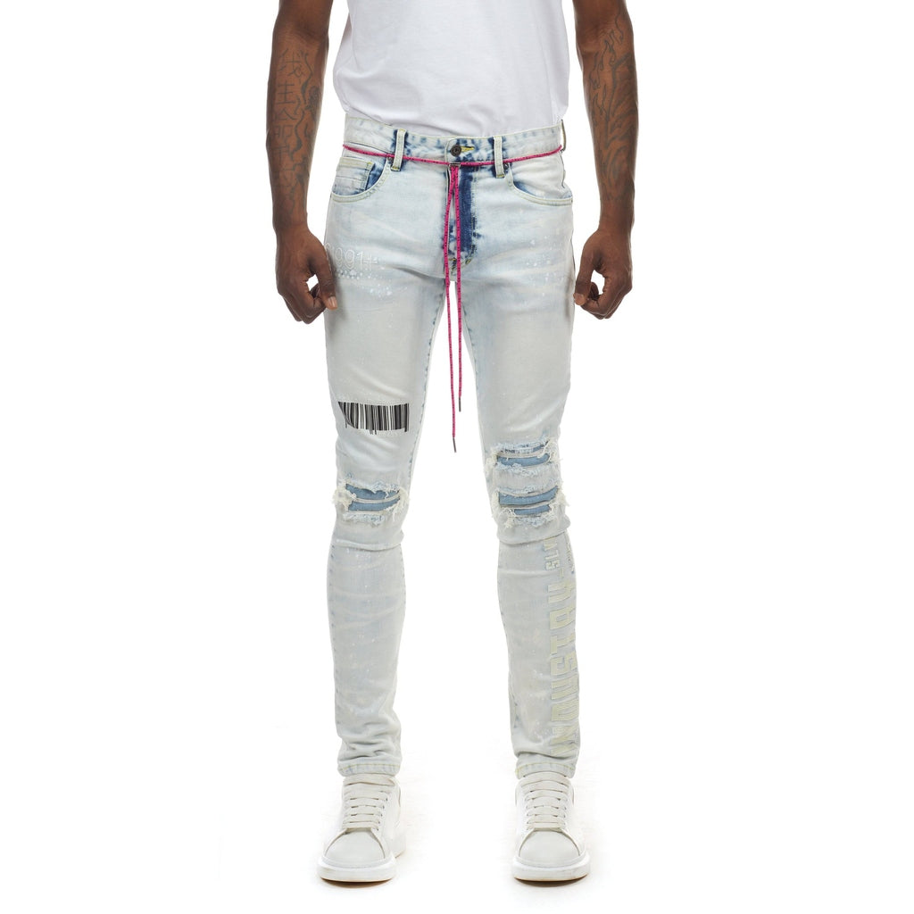 Smoke Rise Utility Fashion Jeans - Plaster Blue