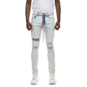 Smoke Rise Utility Fashion Jeans - Plaster Blue