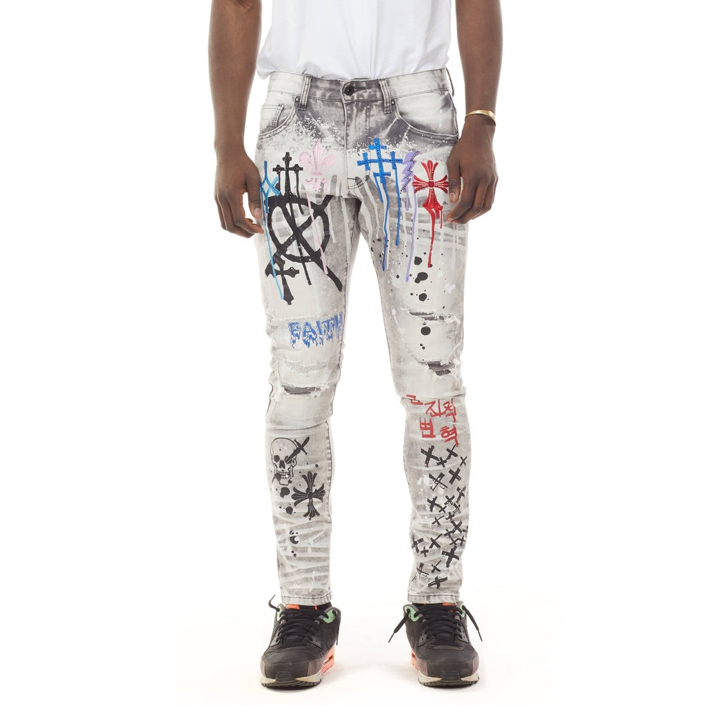 Gothic Fashion Jeans Frost Grey - Smoke Rise