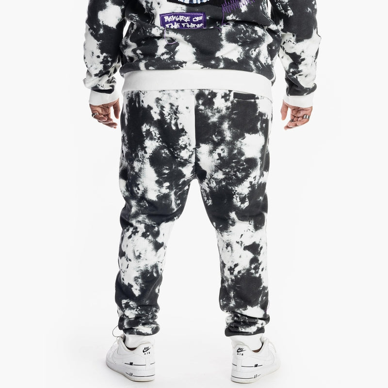 Big and Tall Tie-Dye Fashion Fleece Joggers Cloud Black - Smoke Rise