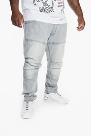 Big and Tall CLEAN ENGINEERED JEANS LIGHT GREY - Smoke Rise