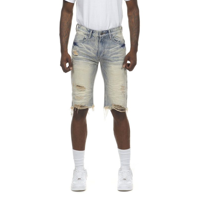 Basic Denim Shorts - Pastel Blue - Smoke Rise