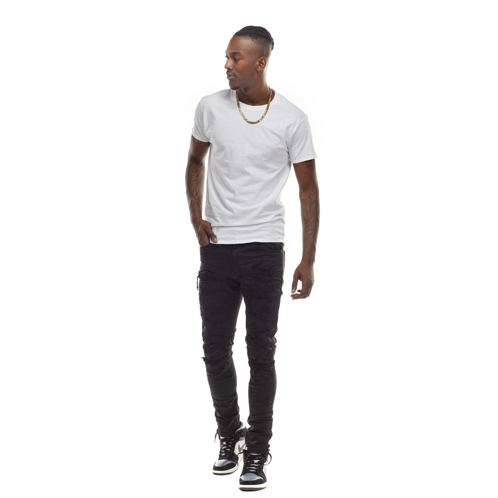 Smoke Rise Rip & Repair Jeans - Jet Black