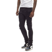Smoke Rise Rip & Repair Jeans - Jet Black