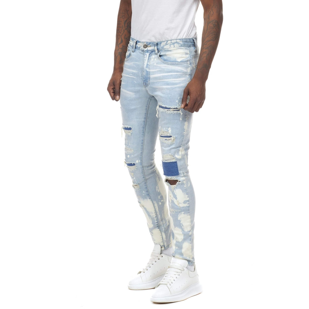 Smoke Rise Heavy Fray Jeans - Mercer Blue