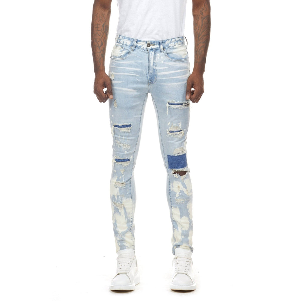 Smoke Rise Heavy Fray Jeans - Mercer Blue