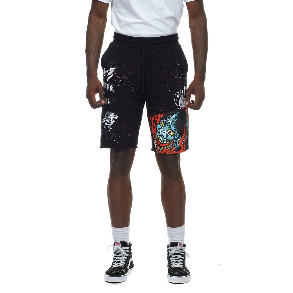 Smoke Rise Demon Fleece Shorts - Black