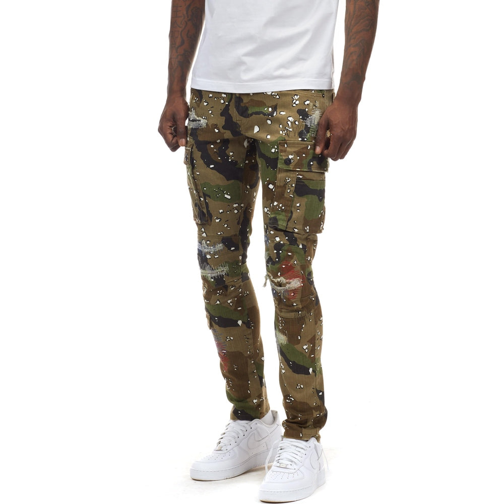 Smoke Rise Rip & Repair Cargo Pants - Fleck Camo