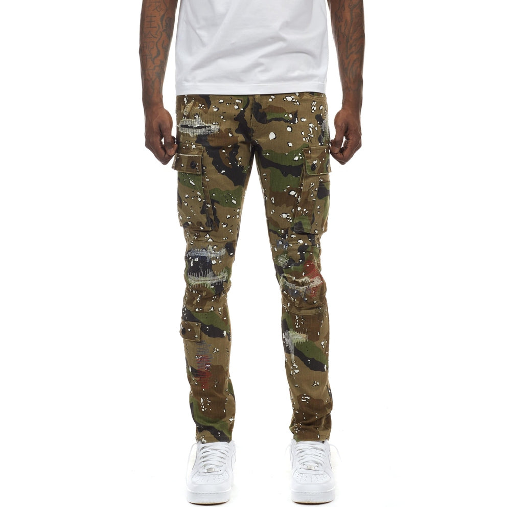 Smoke Rise Rip & Repair Cargo Pants - Fleck Camo